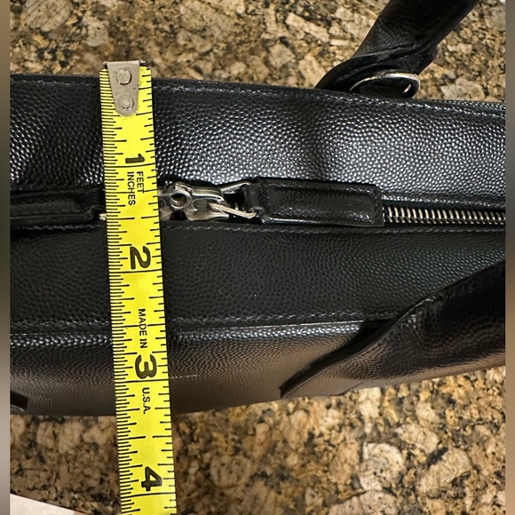 Saint Laurent black leather men’s briefcase. Wear with handle or cross body. - Picture 10 of 11